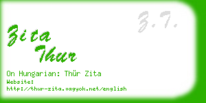 zita thur business card